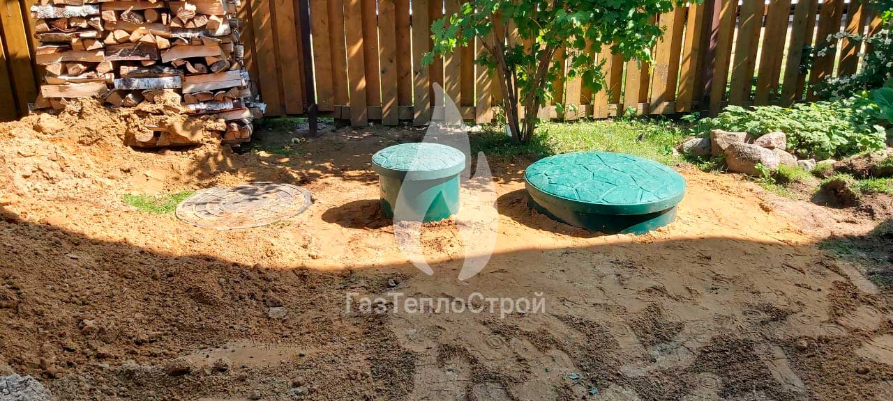 Фото септика установленного в землю